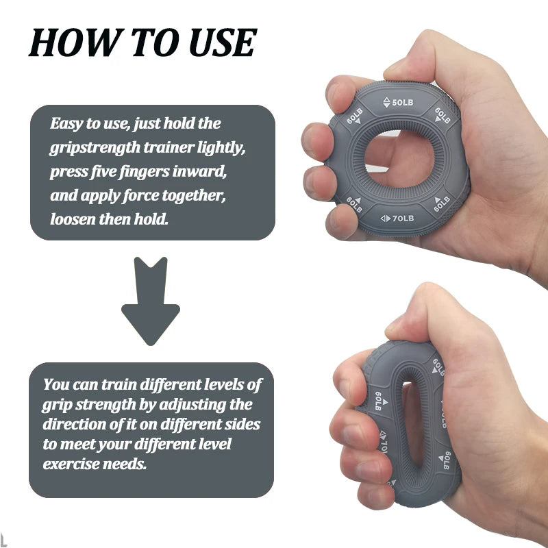 Adjustable Silicone Hand Grip – Strengthen Your Hands, Fingers & Forearms Anywhere - Ibaldu