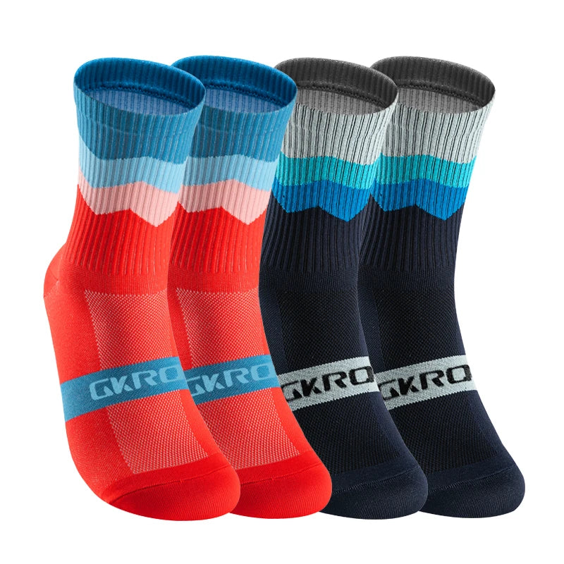 4 Pairs Compression Bike Socks – Ultimate Support for Cycling & Sports - Ibaldu