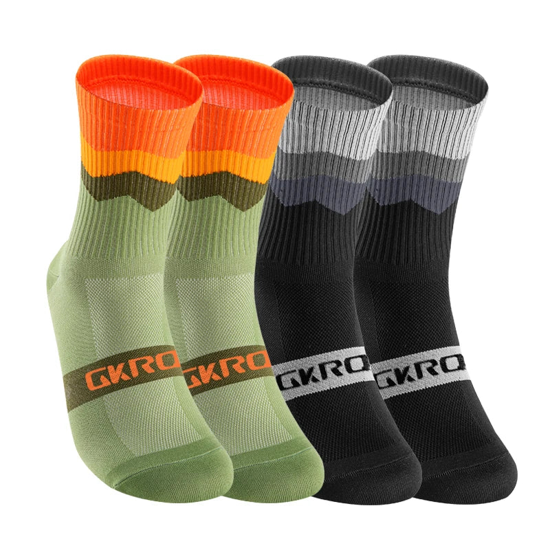4 Pairs Compression Bike Socks – Ultimate Support for Cycling & Sports - Ibaldu