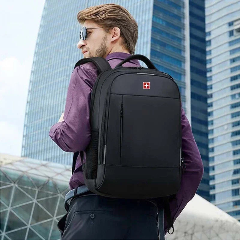 Men's Anti-Theft Laptop Backpack: Waterproof, Stylish & Spacious for Travel & School - Ibaldu