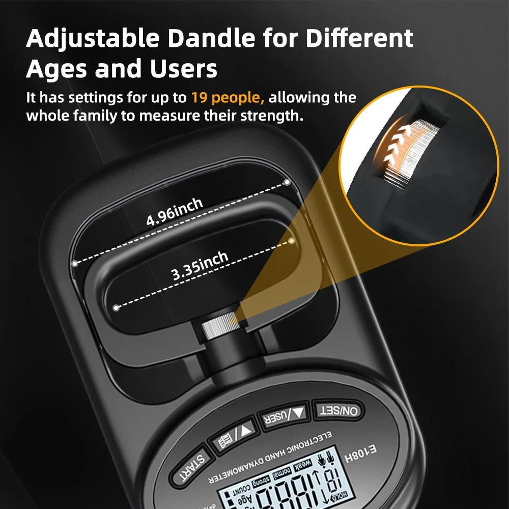 Precision Grip Strength Tester – 265 lbs Digital Hand Dynamometer