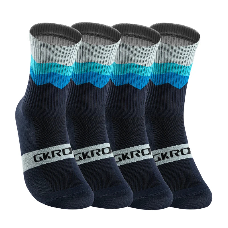 4 Pairs Compression Bike Socks – Ultimate Support for Cycling & Sports - Ibaldu
