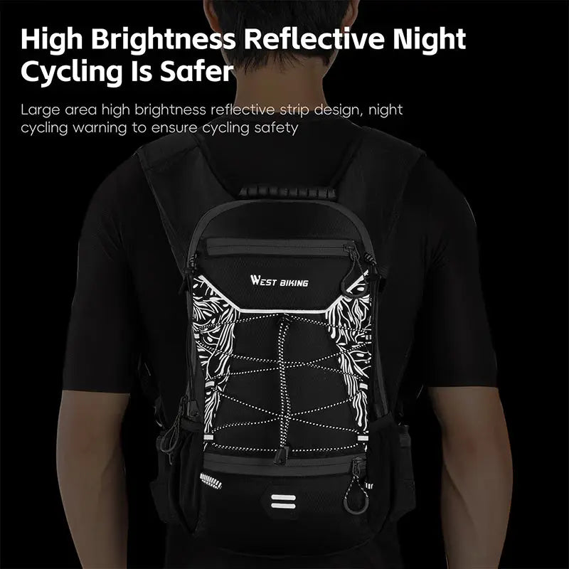 WEST BIKING Lightweight Cycling Backpack – Breathable, Reflective & Hydration-Ready for Ultimate Outdoor Performance