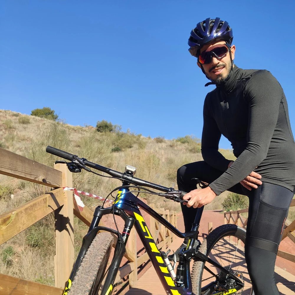 Men's Thermal Cycling Jersey: Stay Warm, Ride Strong — Ultimate Comfort for Winter & Autumn - Ibaldu