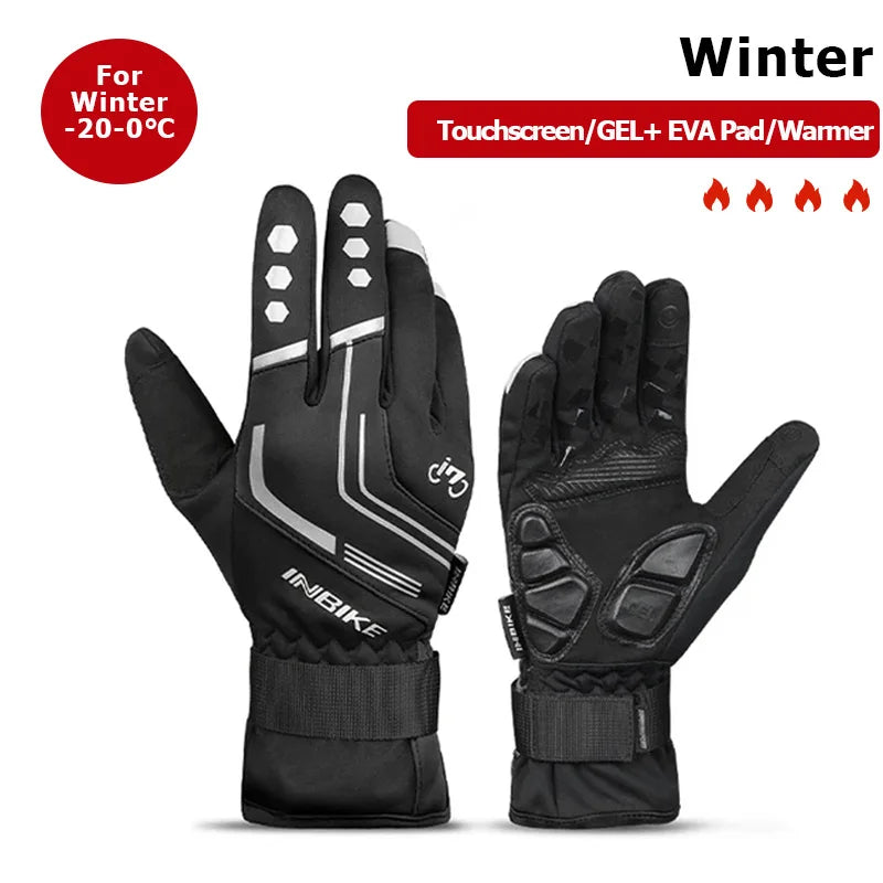 Conquer the Cold – Unisex Waterproof Fleece Cycling Gloves with Touchscreen Access! - Ibaldu