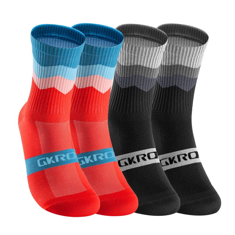 4 Pairs Compression Bike Socks – Ultimate Support for Cycling & Sports - Ibaldu