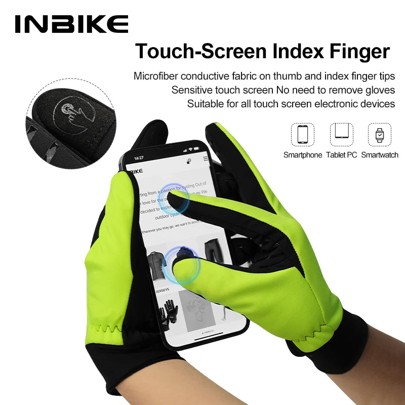 Conquer the Cold – Unisex Waterproof Fleece Cycling Gloves with Touchscreen Access! - Ibaldu