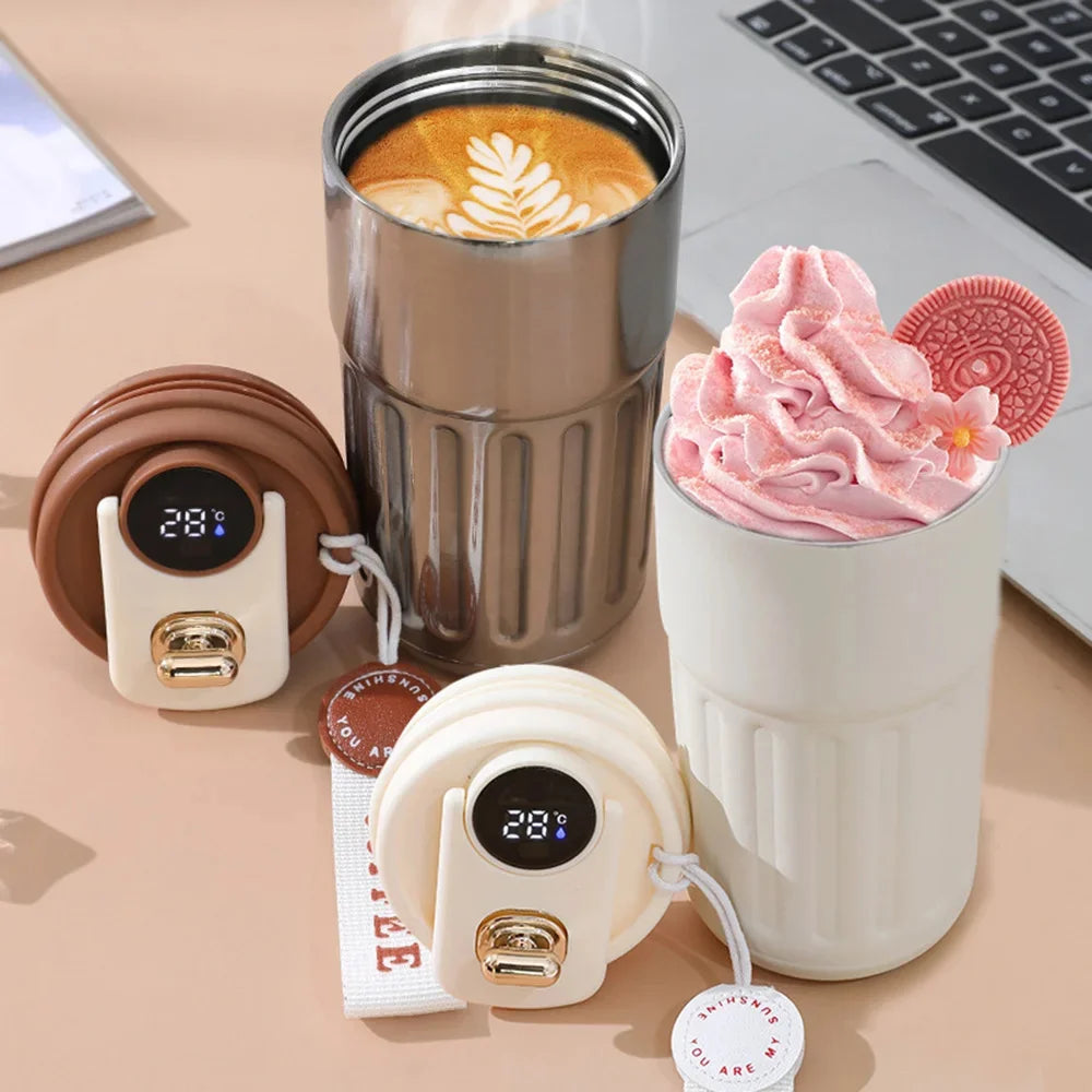 Smart Thermos Tumbler – Ultimate 316 Stainless Steel LED Vacuum Flask for On-the-Go Perfection! - Ibaldu