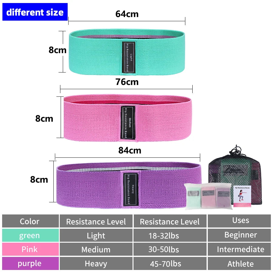 Fabric Resistance Hip Bands – Sculpt, Strengthen & Tone Your Glutes & Thighs - Ibaldu