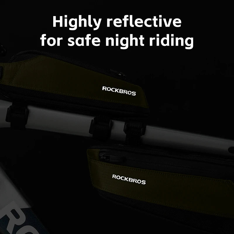 ROCKBROS Ultralight Bike Frame Bag – Waterproof, Reflective & Portable - Ibaldu