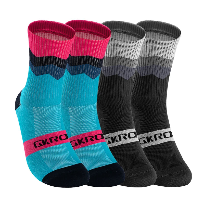 4 Pairs Compression Bike Socks – Ultimate Support for Cycling & Sports - Ibaldu