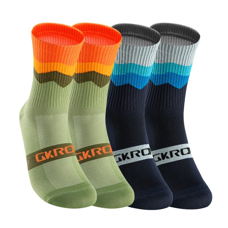 4 Pairs Compression Bike Socks – Ultimate Support for Cycling & Sports - Ibaldu