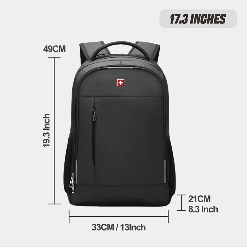 Men's Anti-Theft Laptop Backpack: Waterproof, Stylish & Spacious for Travel & School - Ibaldu