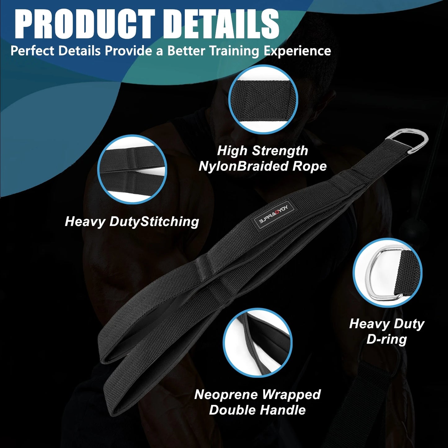 Tricep Training Rope – Maximise Your Strength & Precision for Ultimate Gym Gains - Ibaldu