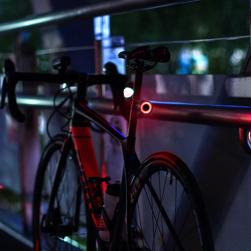 ROCKBROS Smart Brake Rear Light – Waterproof, USB Rechargeable & Ultra Bright - Ibaldu