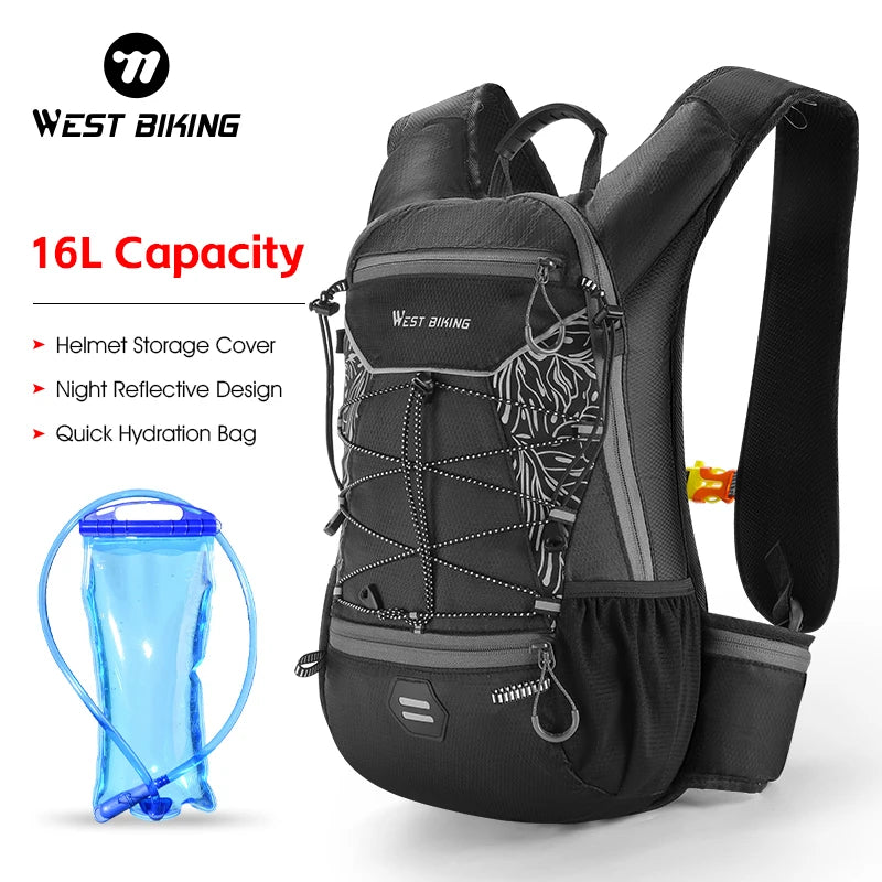 WEST BIKING Lightweight Cycling Backpack – Breathable, Reflective & Hydration-Ready for Ultimate Outdoor Performance