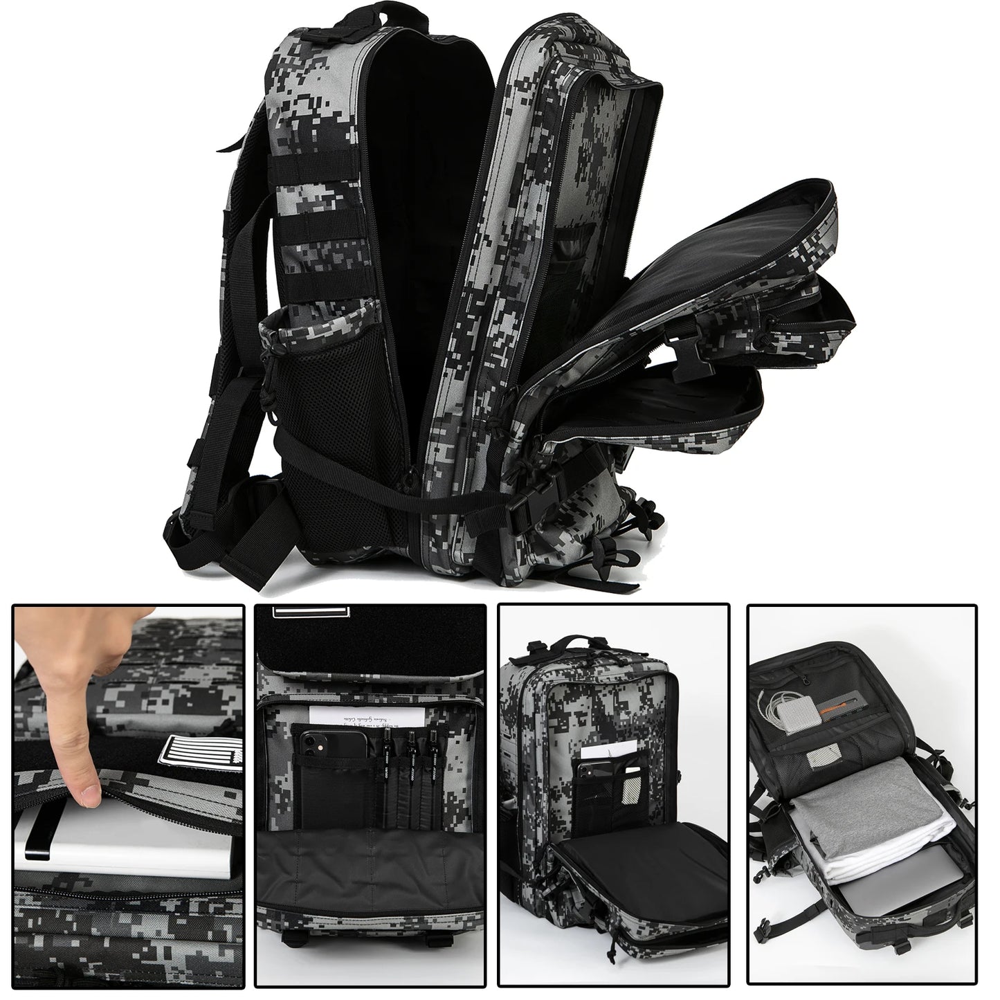 QT&QY 50L Tactical Backpack – Ultimate Gear for Adventure & Survival! - Ibaldu