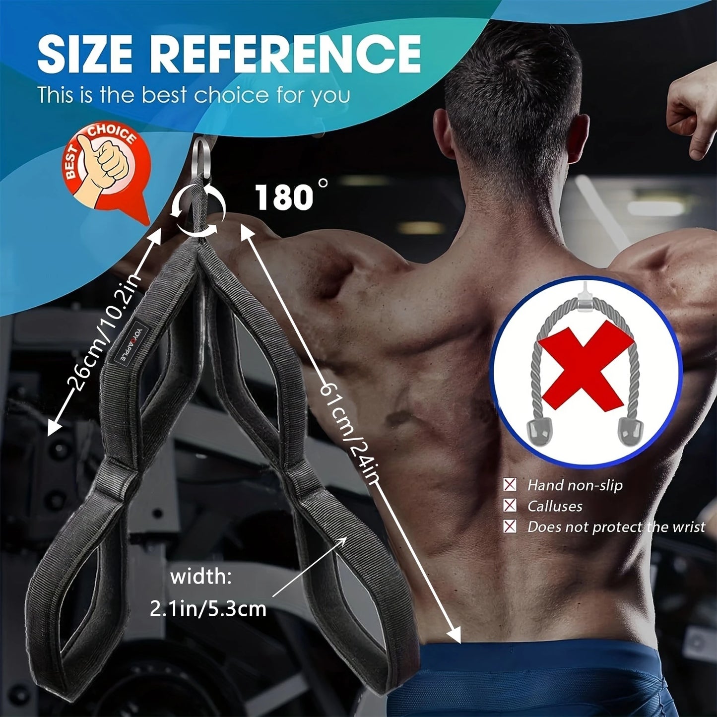 Tricep Training Rope – Maximise Your Strength & Precision for Ultimate Gym Gains - Ibaldu