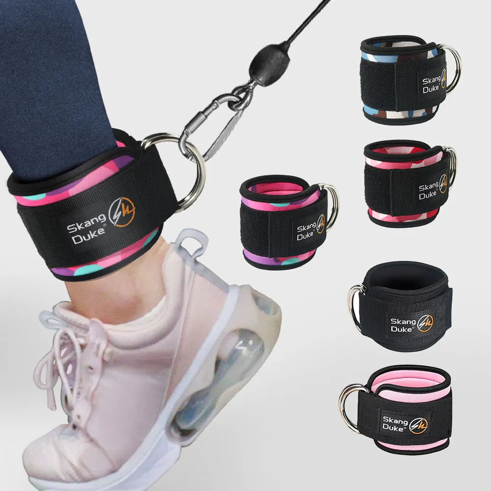 1pc Adjustable D-Ring Ankle Straps – Maximise Your Glute & Leg Workouts with Comfort & Stability - Ibaldu