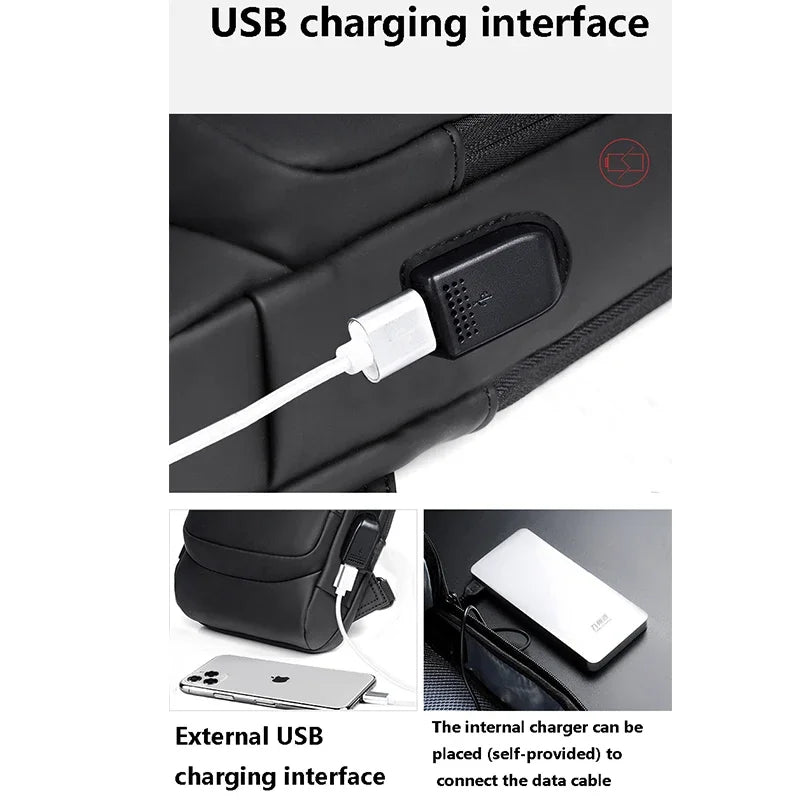 Multifunctional Anti-Theft USB Shoulder Bag - Style and Security for Your Travels! - Ibaldu
