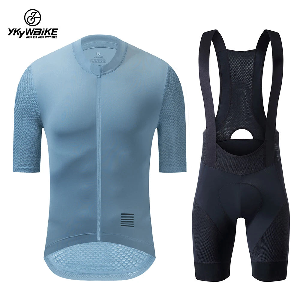 Ride in Style – Classic Reflective Cycling Jersey & Bib Shorts Set for Ultimate Performance - Ibaldu