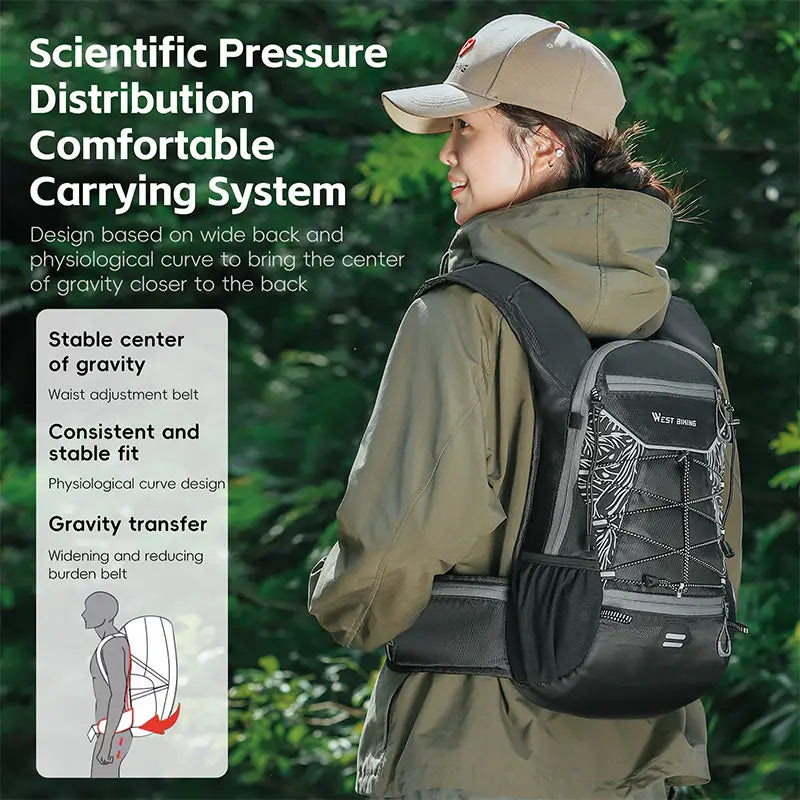WEST BIKING Lightweight Cycling Backpack – Breathable, Reflective & Hydration-Ready for Ultimate Outdoor Performance