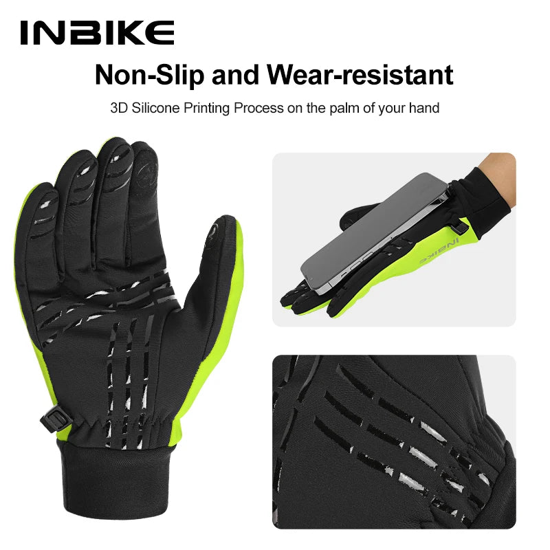 Conquer the Cold – Unisex Waterproof Fleece Cycling Gloves with Touchscreen Access! - Ibaldu
