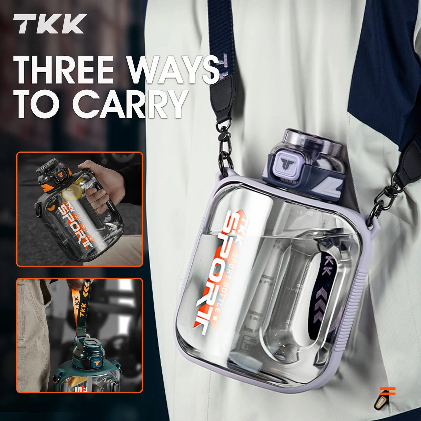 TKK Large-Capacity TRITAN Sports Water Bottle – Durable, Heat-Resistant & Perfect for Outdoor Adventures