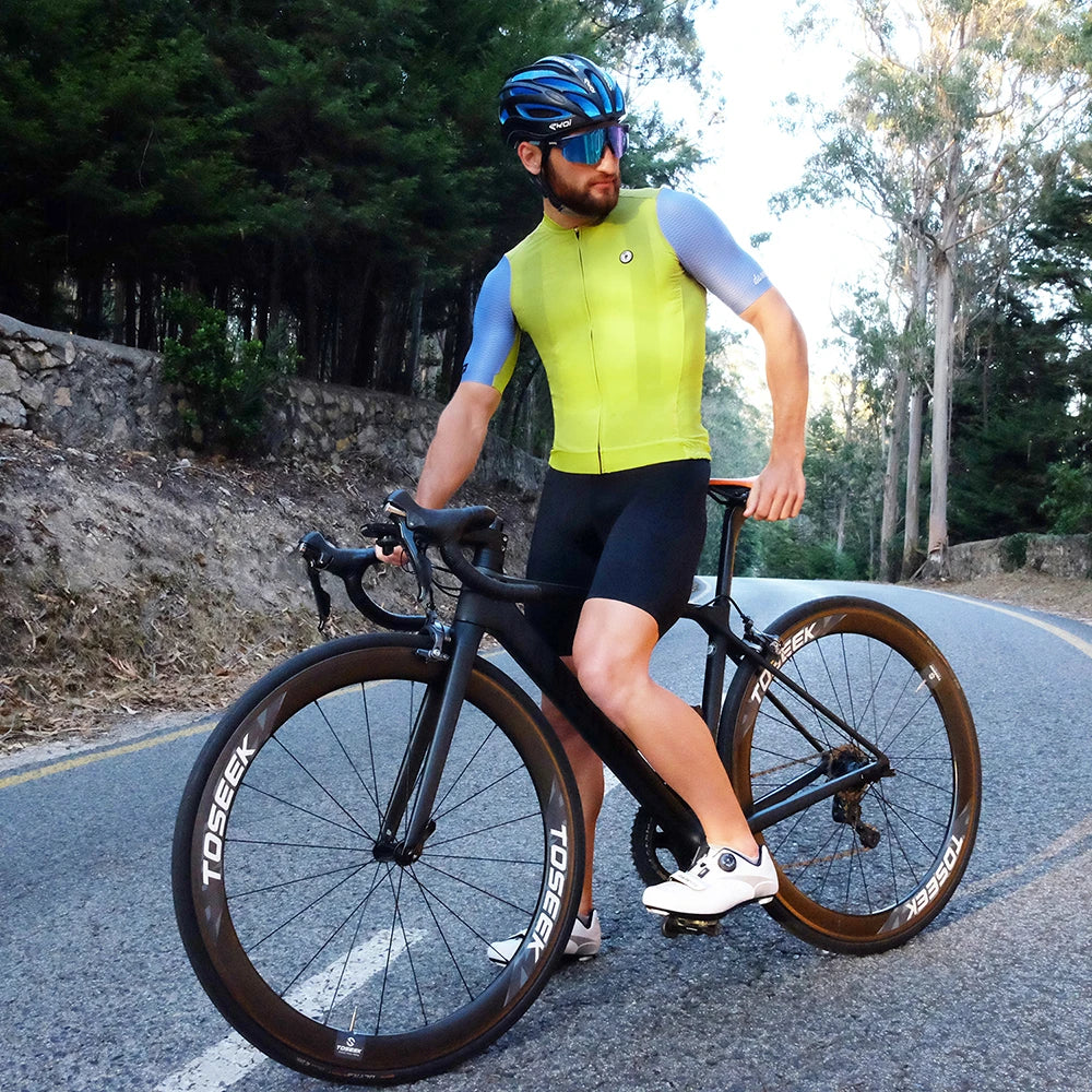 Men's Pro Cycling Bib Shorts: Seamless Comfort for 500KM Rides and Peak Performance - Ibaldu