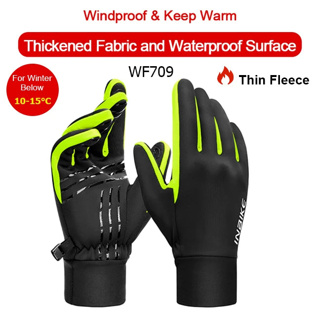 Conquer the Cold – Unisex Waterproof Fleece Cycling Gloves with Touchscreen Access! - Ibaldu