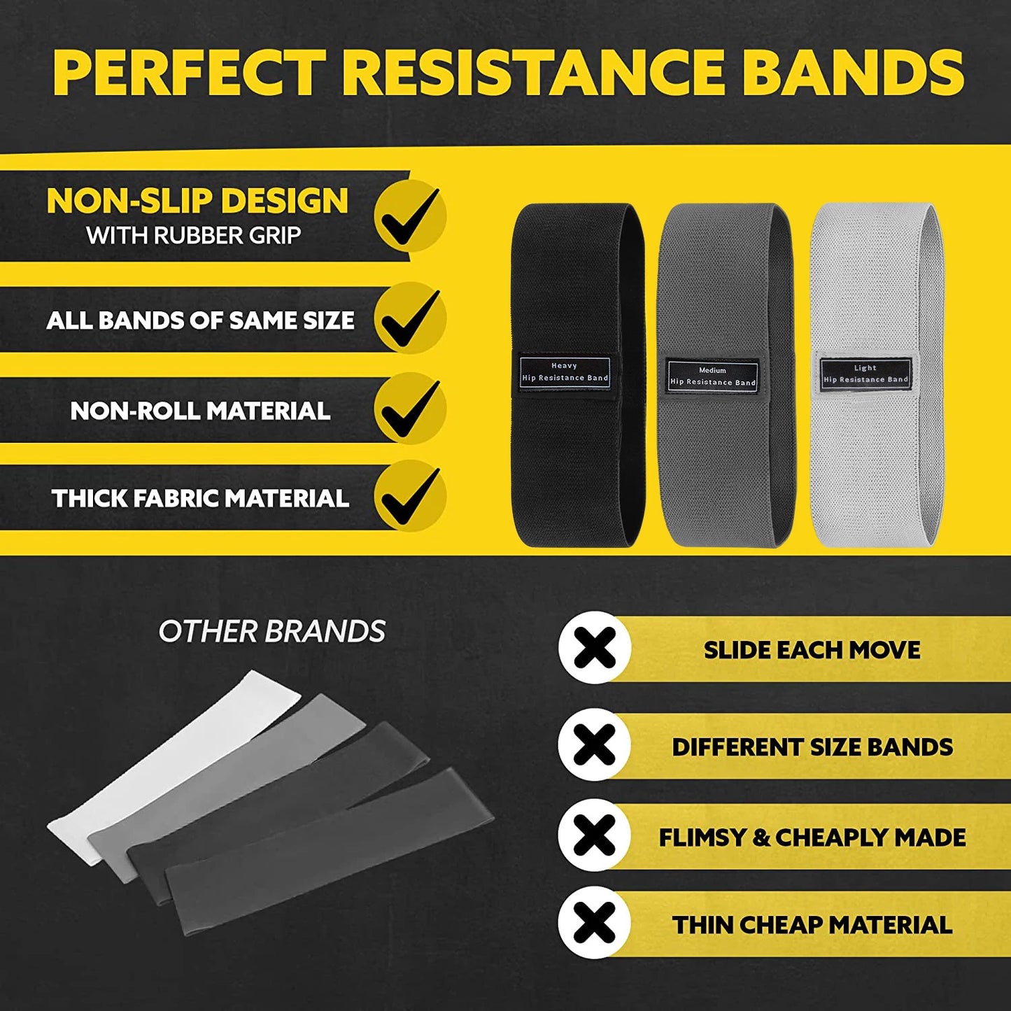 Fabric Resistance Hip Bands – Sculpt, Strengthen & Tone Your Glutes & Thighs - Ibaldu