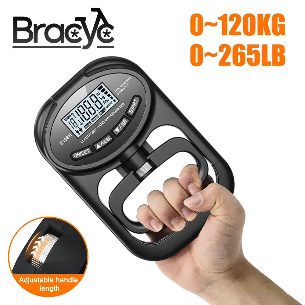 Precision Grip Strength Tester – 265 lbs Digital Hand Dynamometer