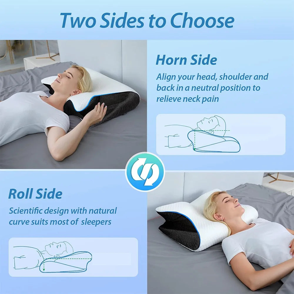 Butterfly Memory Foam Pillow – Ultimate Comfort & Neck Support - Ibaldu