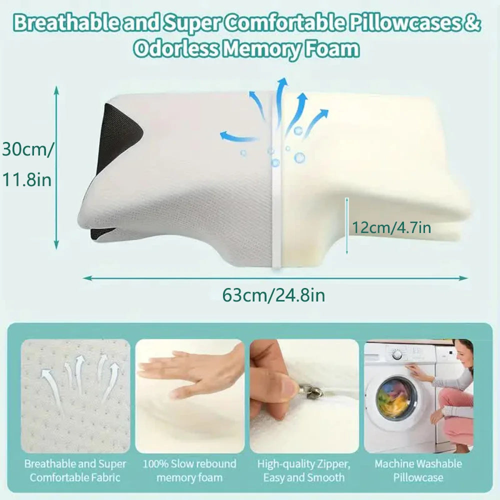 Butterfly Memory Foam Pillow – Ultimate Comfort & Neck Support - Ibaldu