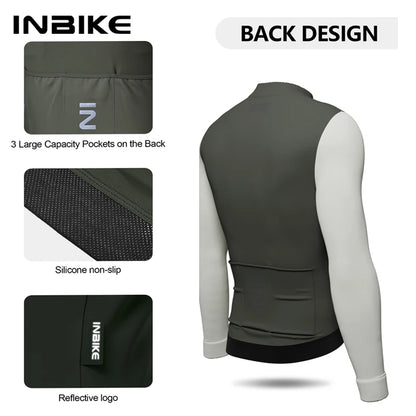 Men's Thermal Winter Cycling Jersey: Full-Zip, Reflective, and Built for Ultimate Perform - Ibaldu