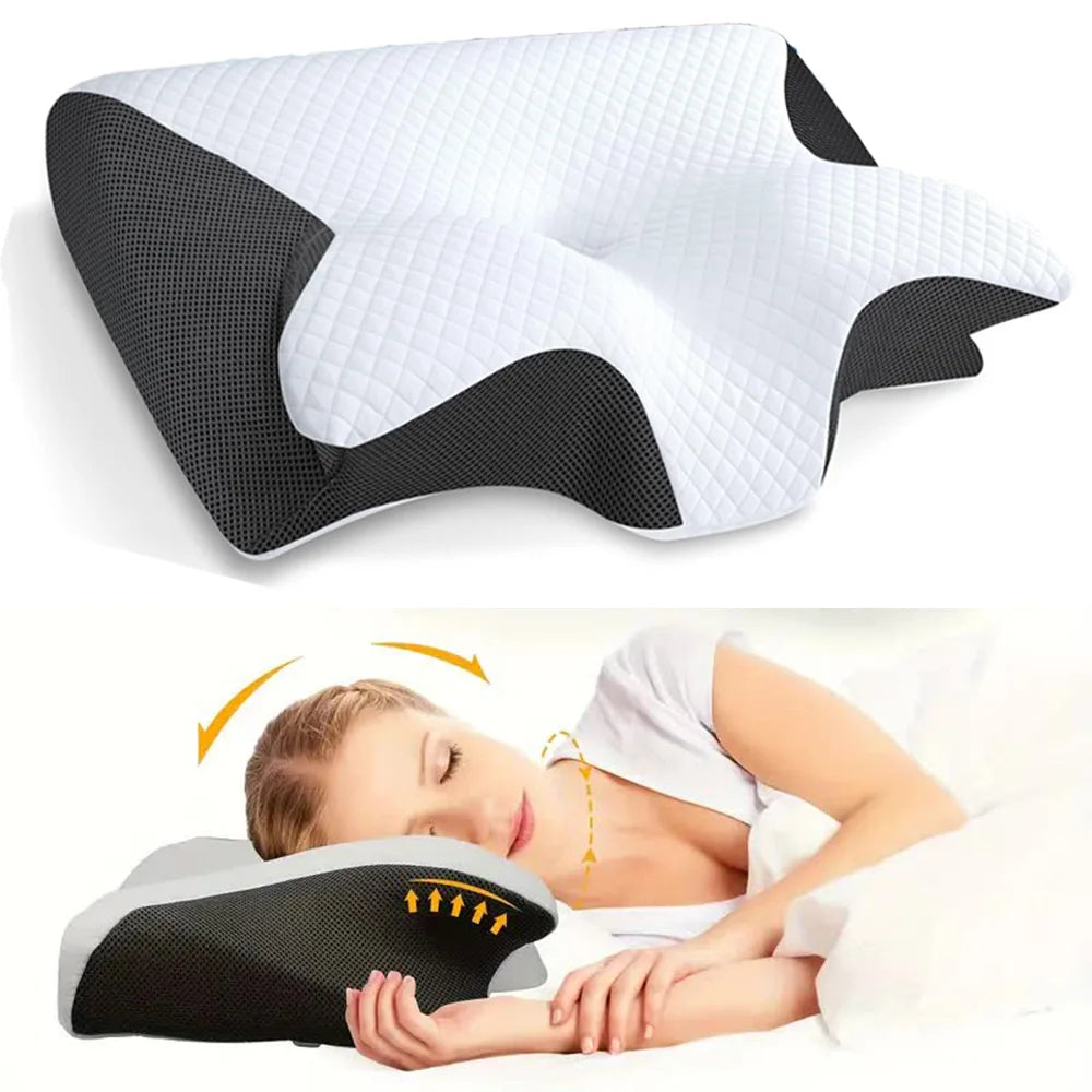 Butterfly Memory Foam Pillow – Ultimate Comfort & Neck Support - Ibaldu